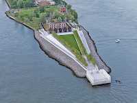 Aerial view of Four Freedoms Park.