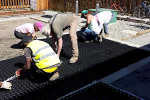 The CORE Gravel grid structure is put in place.