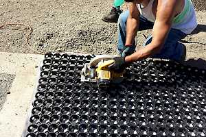 For those larger cuts the grid system is easily cut with a skillsaw.